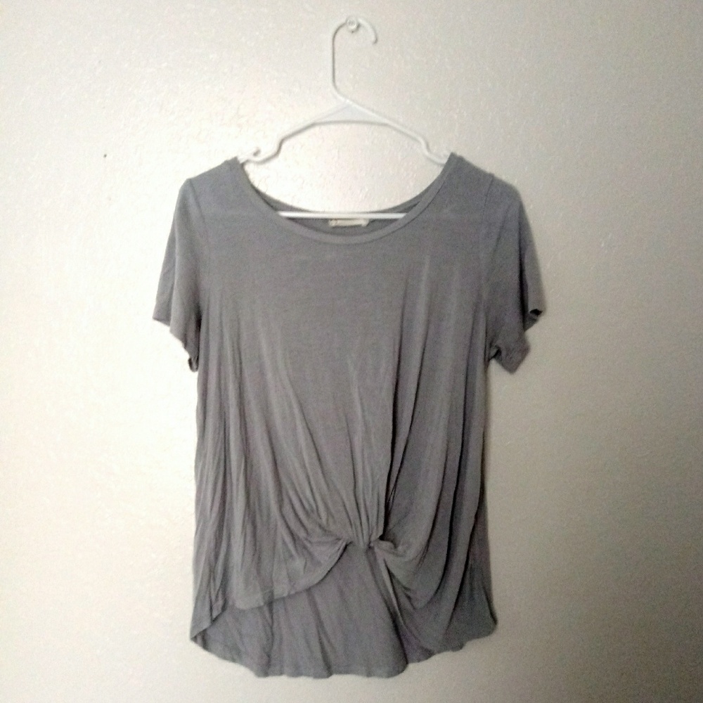 Cute Gray Wasabi + Mint Top